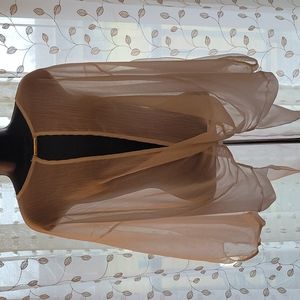 Blush Sheer white tunic